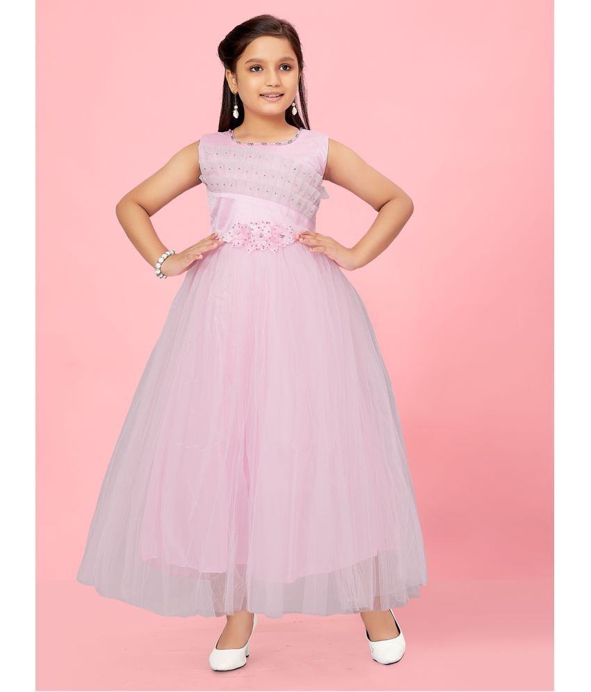     			Aarika Pink Net Girls Gown ( Pack of 1 )