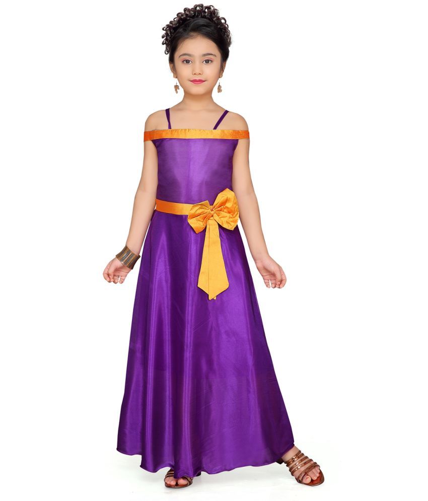     			Aarika Silk Gown For Girls ( Pack of 1 , Purple )