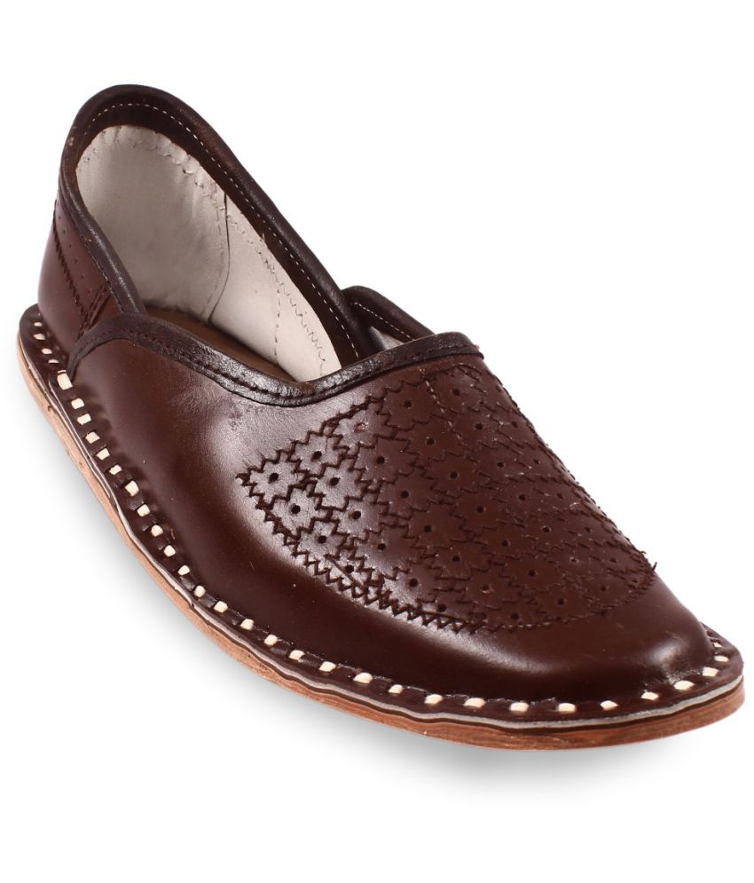     			Anjaneya Creations Brown Men's Jutti