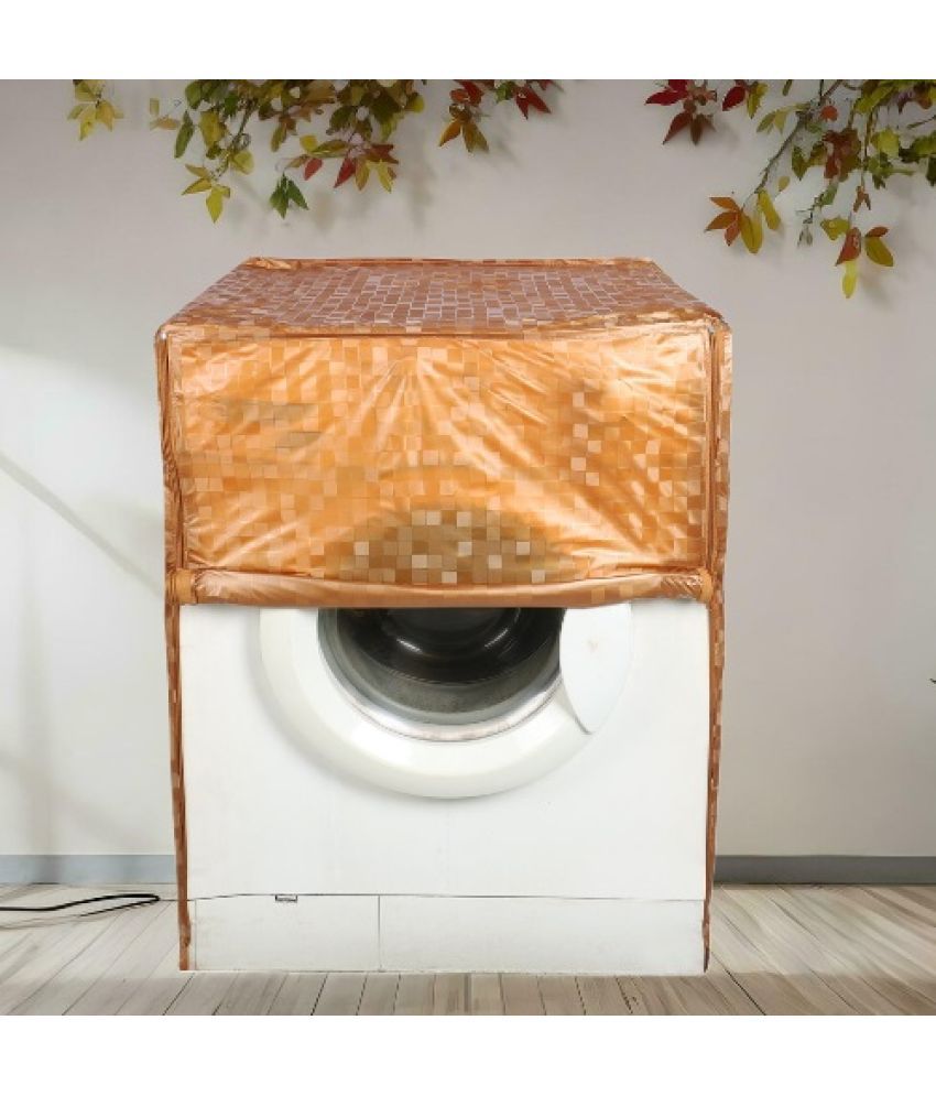     			CASA FURNISHING Front Load Washing Machine Cover Compatiable For 7 kg - Gold