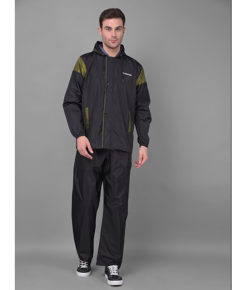     			Dollar Black Nylon Men's Rain Suit ( Pack of 1 )