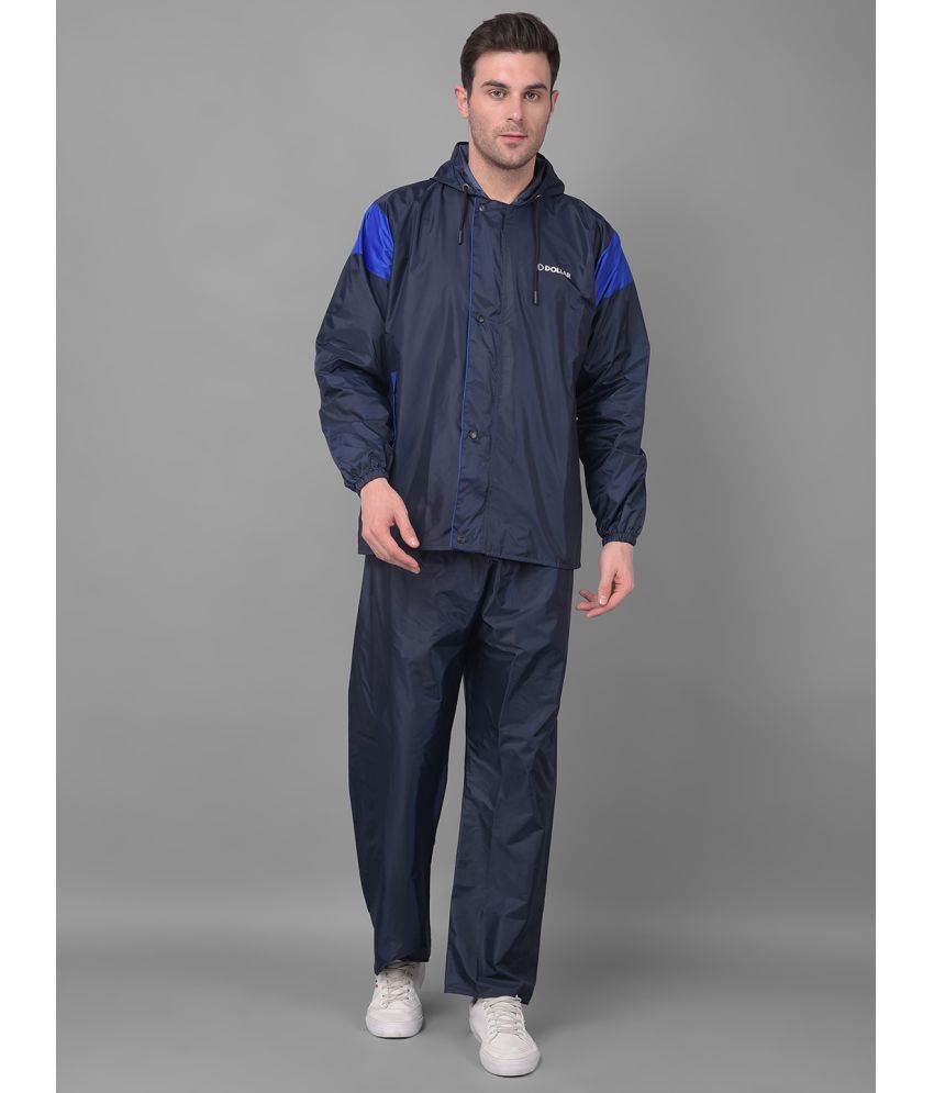     			Dollar Blue Nylon Men's Rain Suit ( Pack of 1 )