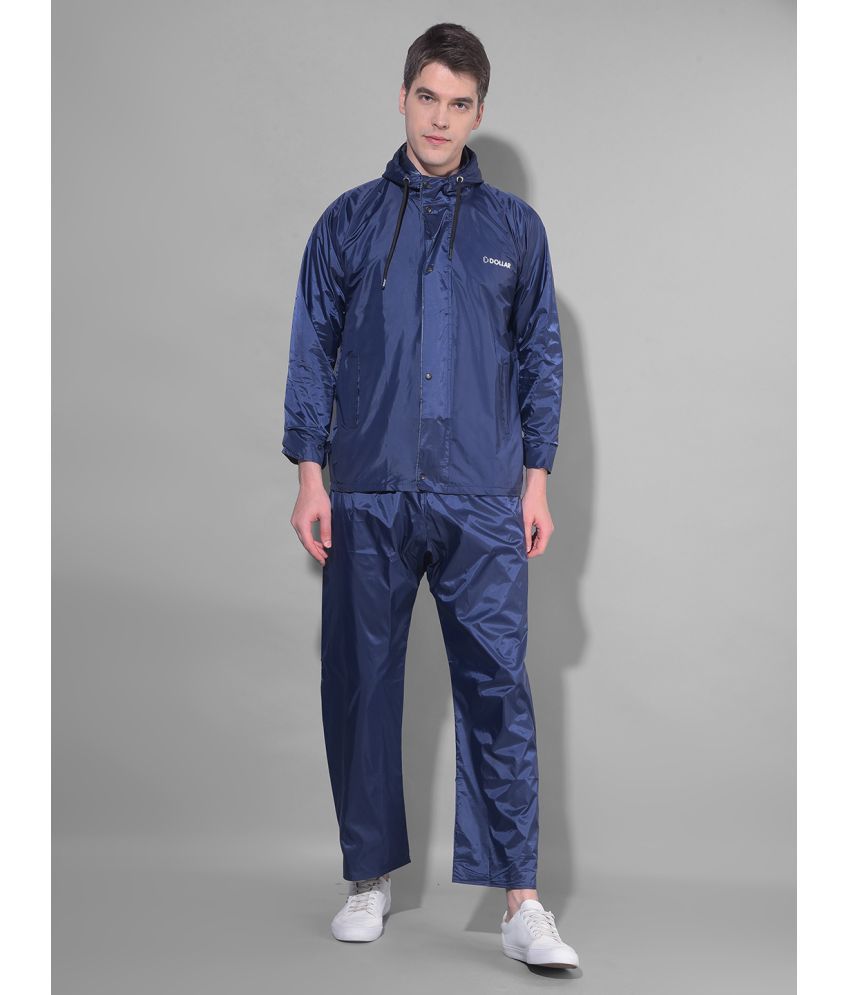     			Dollar Blue Nylon Men's Rain Suit ( Pack of 1 )