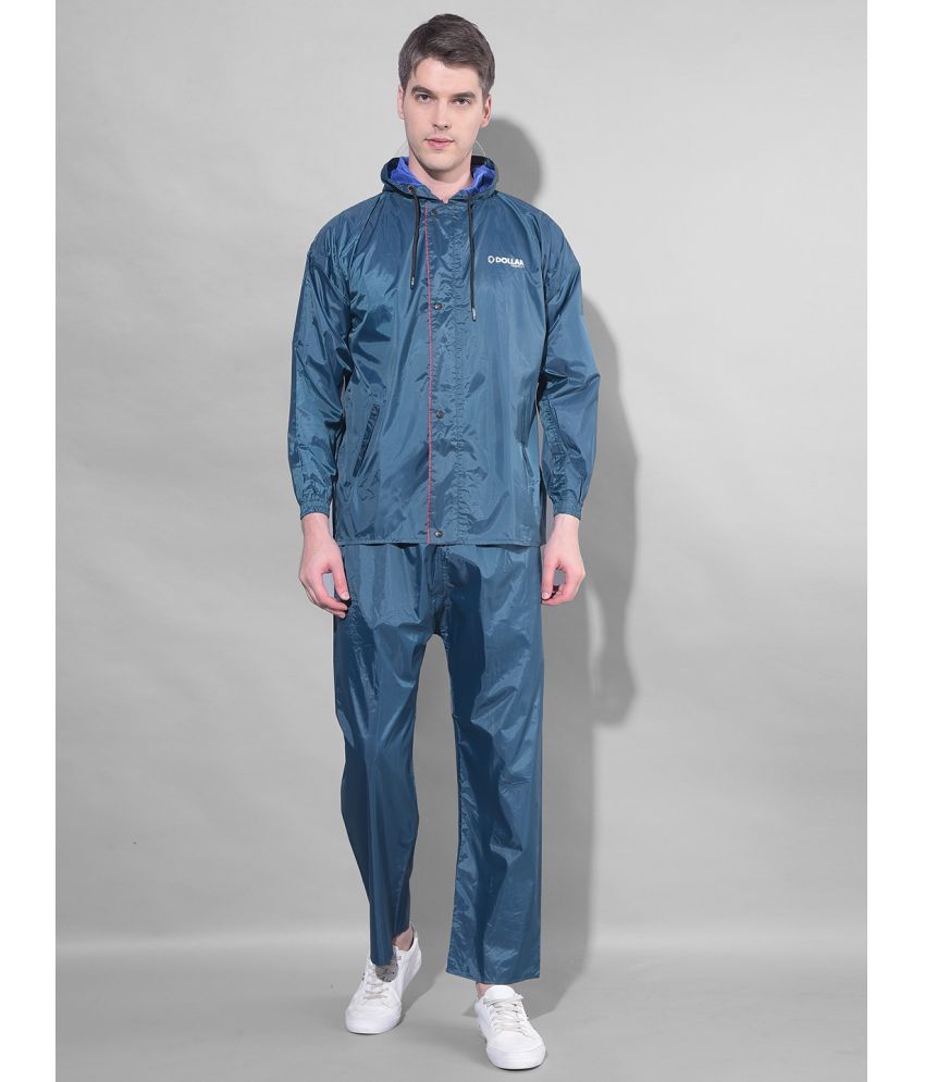     			Dollar Blue Polyester Men's Rain Suit ( Pack of 1 )