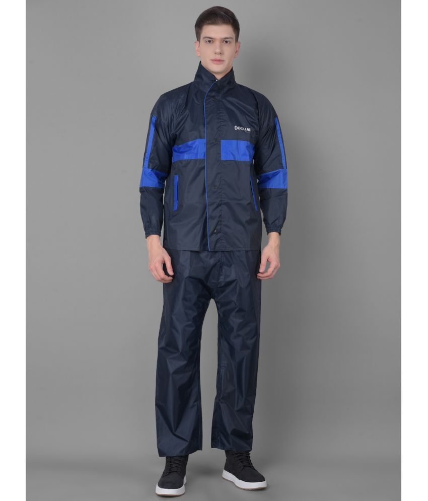     			Dollar Blue Polyester Men's Rain Suit ( Pack of 1 )