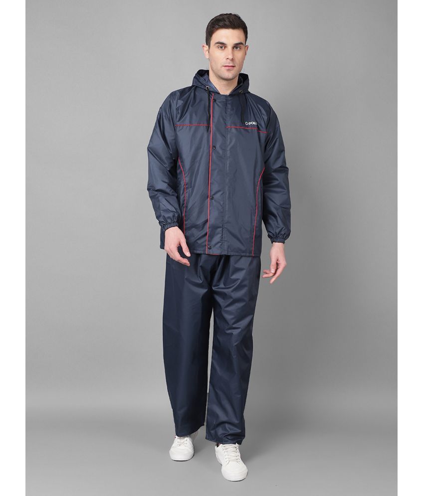     			Dollar Blue Polyester Men's Rain Suit ( Pack of 1 )