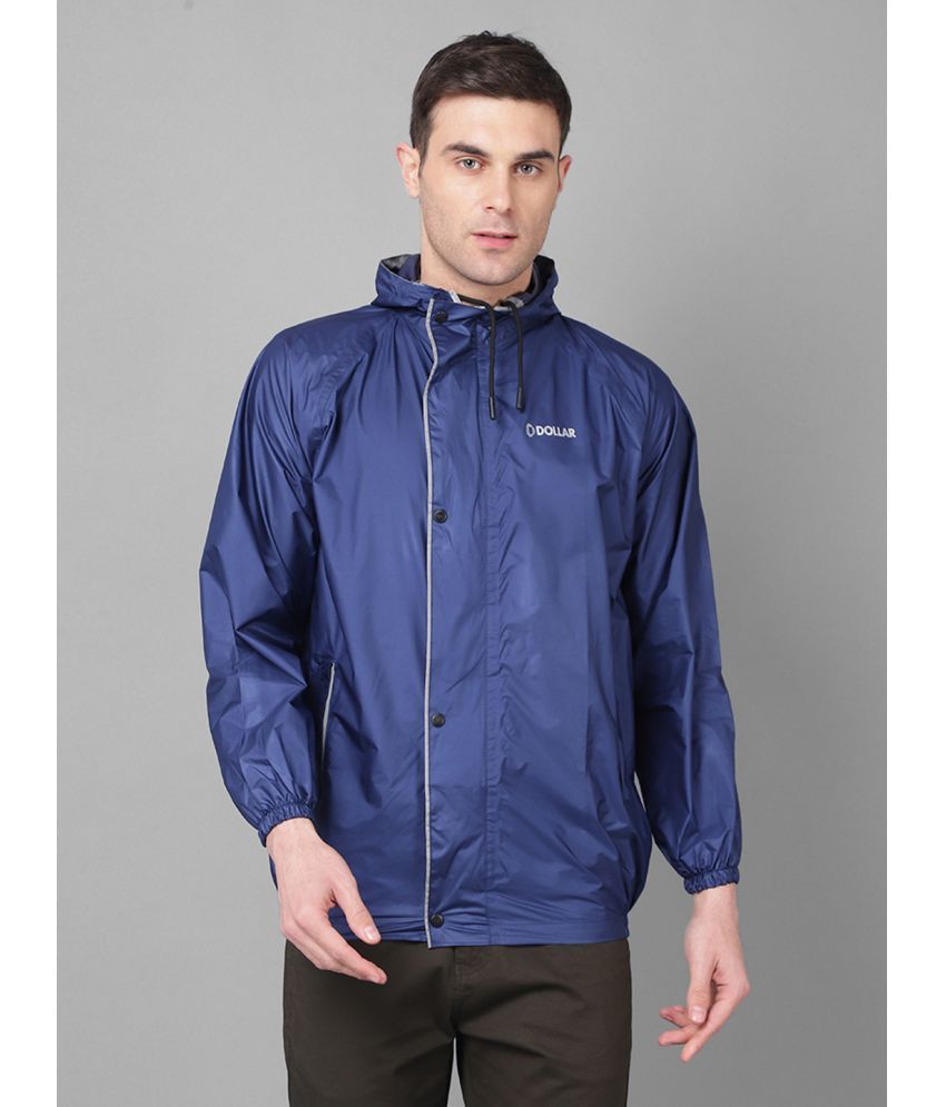     			Dollar Blue Polyester Men's Rain Jacket ( Pack of 1 )