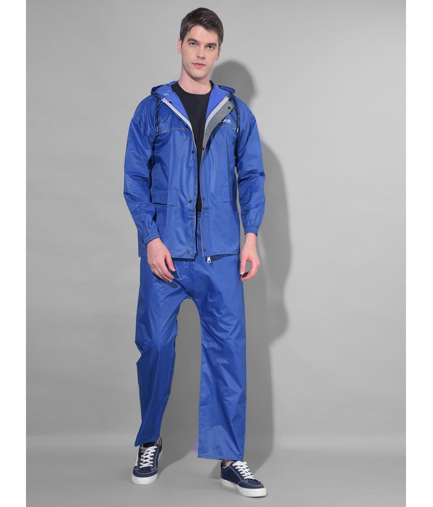     			Dollar Blue Polyester Men's Rain Suit ( Pack of 1 )