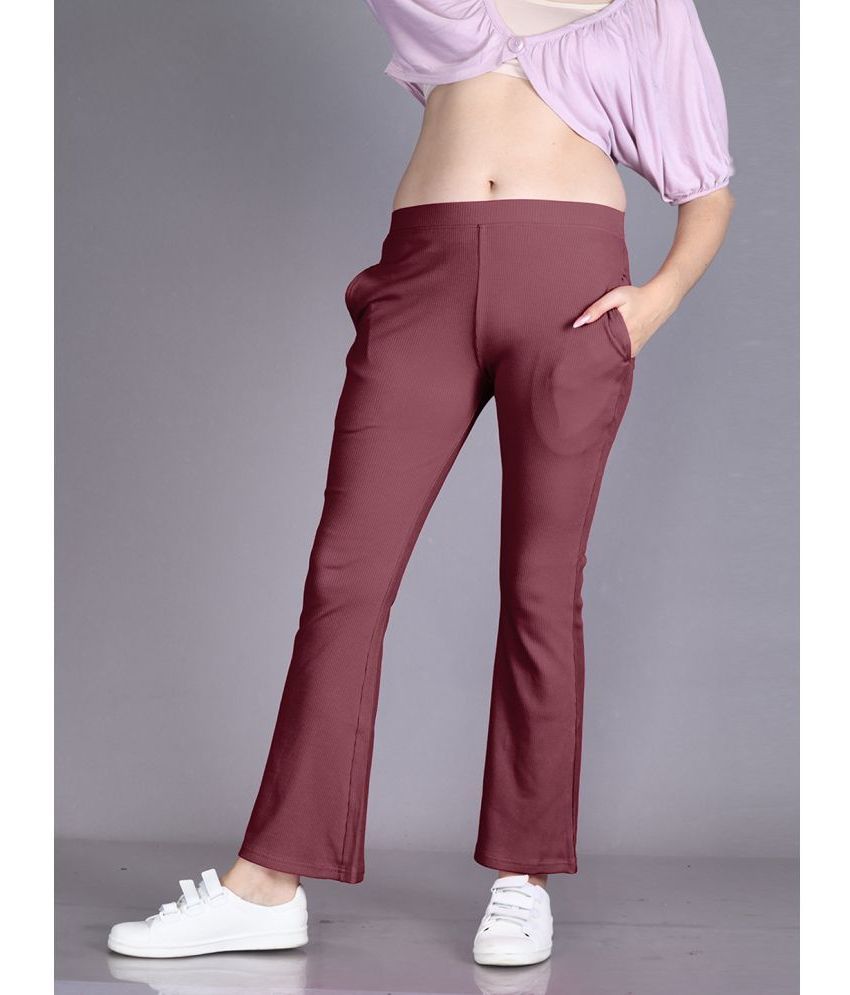     			LYRA - Maroon Cotton Women's Straight Pant ( Pack of 1 )