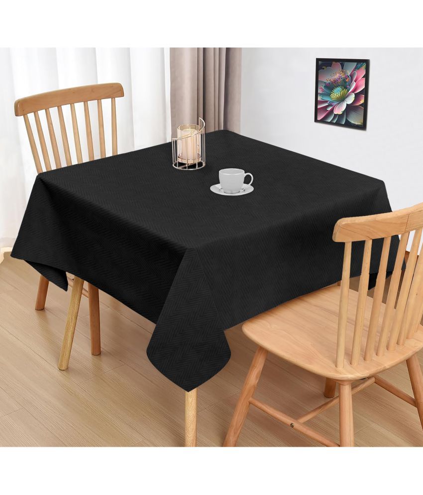     			Oasis Hometex Printed Cotton 2 Seater Square Table Cover ( 102 x 102 ) cm Pack of 1 Black