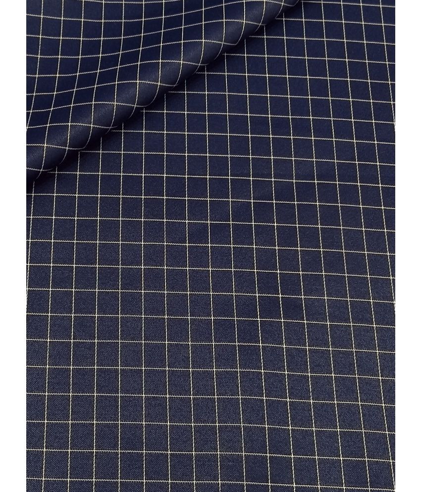     			Siyaram Navy Blue Polyester Blend Men's Unstitched Shirt Piece ( Pack of 1 )