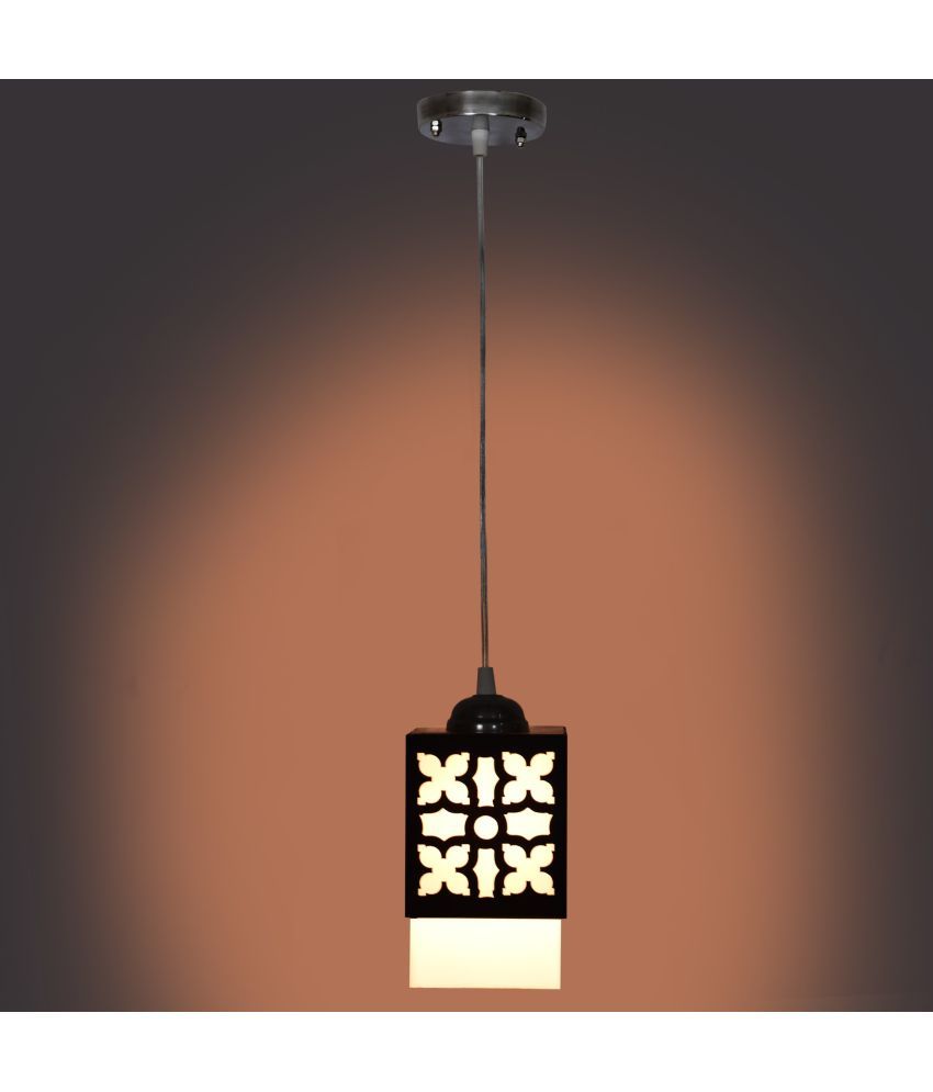     			Somil Wood Hanging Light Pendant Black - Pack of 1