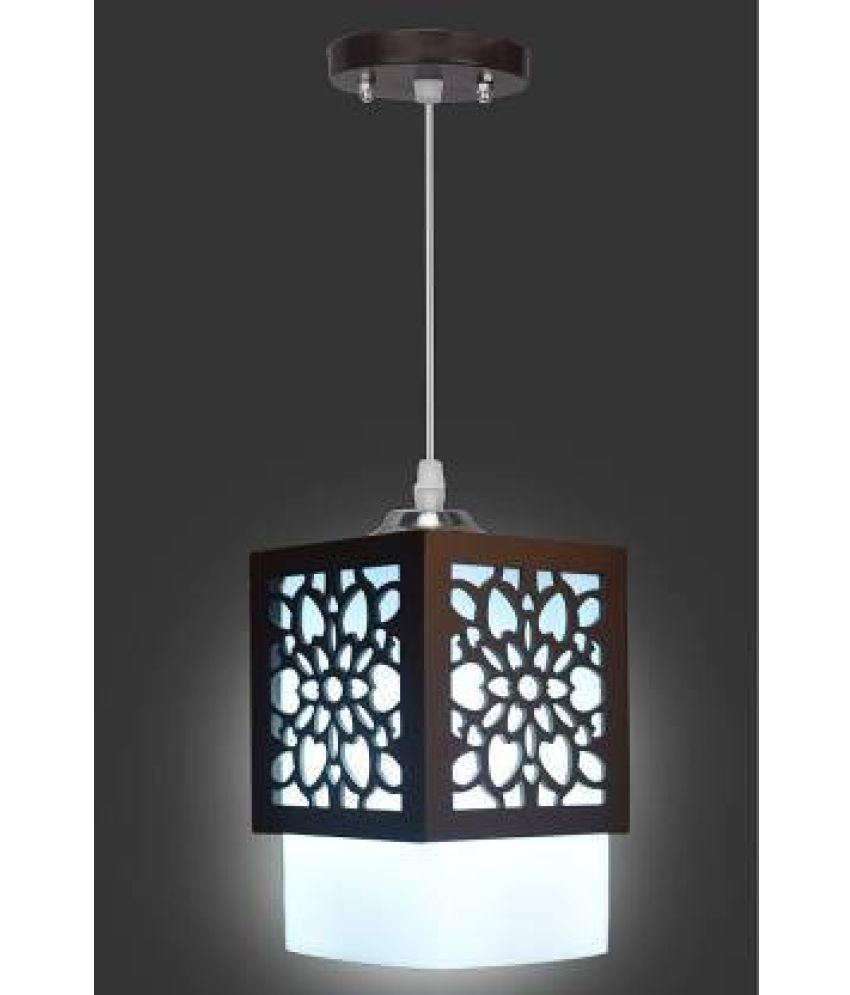     			Somil Wood Hanging Light Pendant Black - Pack of 1