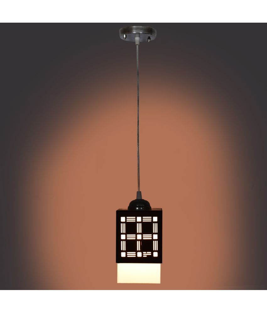     			Somil Wood Hanging Light Pendant Black - Pack of 1