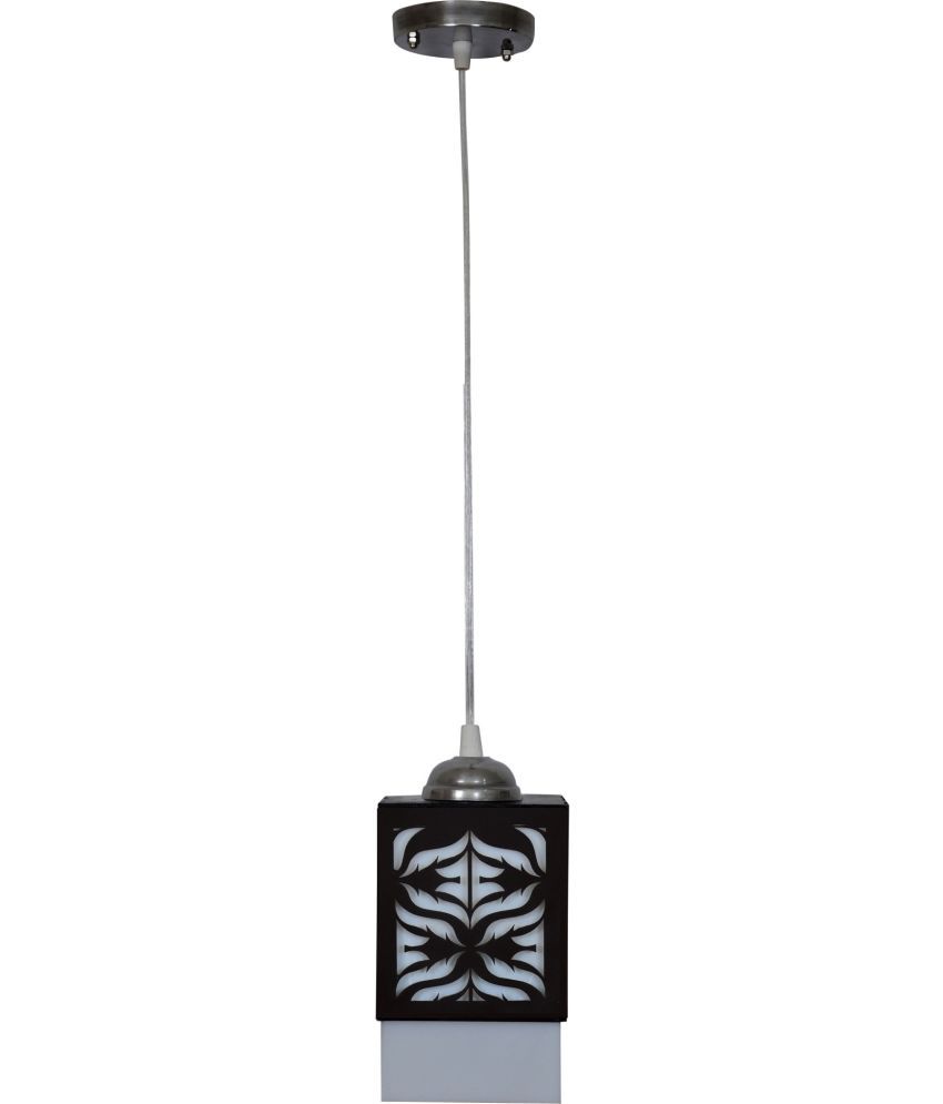     			Somil Wood Hanging Light Pendant Black - Pack of 1