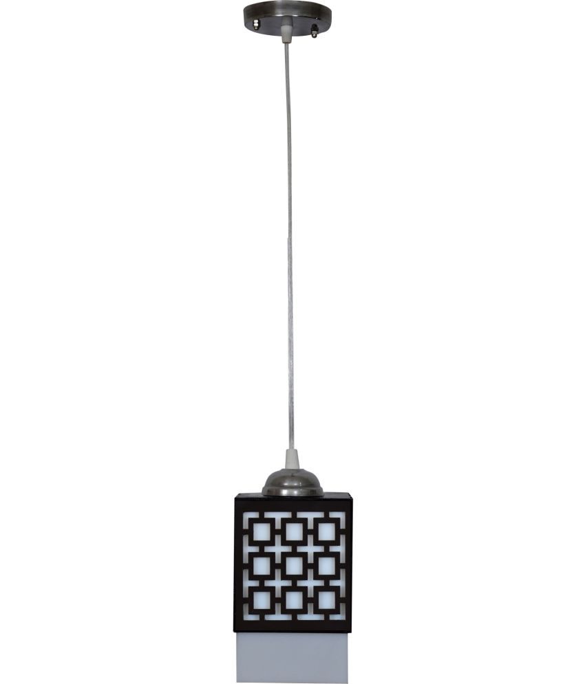     			Somil Wood Hanging Light Pendant Black - Pack of 1