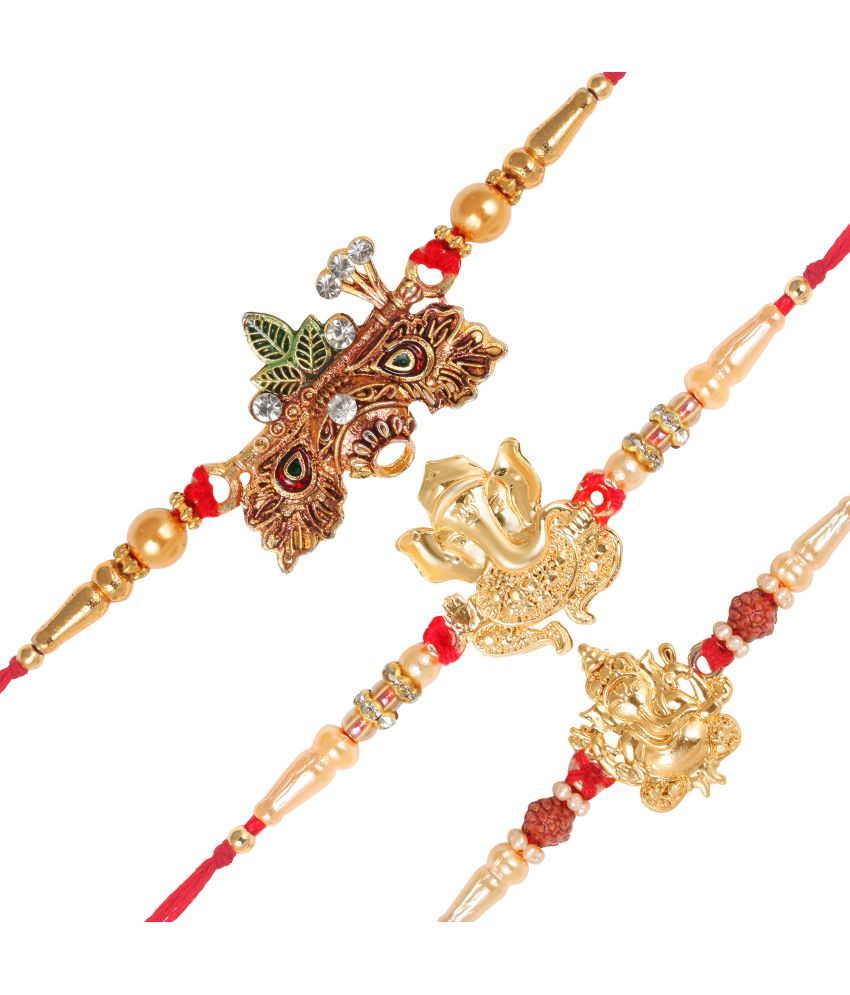     			VIVASTRI Rakhi Set Multicolour Rakhi Collection Pack of 3