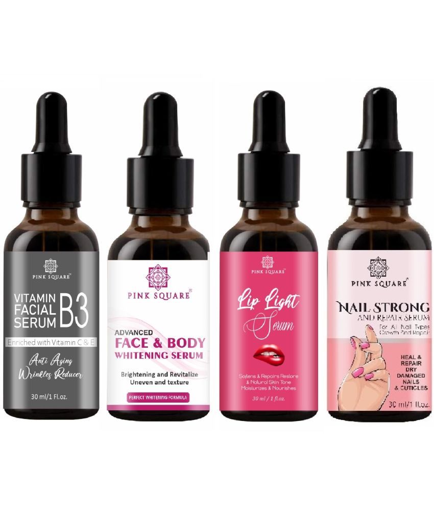     			pink square Face Serum Antioxidants Skin Toning For All Skin Type ( Pack of 4 )