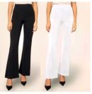 woodzon Black,White Cotton Blend Wide leg Women's Palazzos ( Pack of 2 )