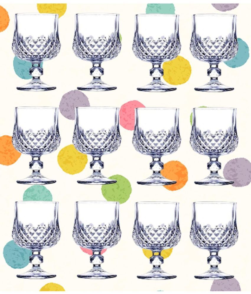     			AFAST Drinking Glass Glass Wine Glasses 100 ml ( Pack of 12 )