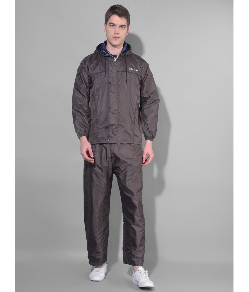     			Dollar Brown Polyester Men's Rain Suit ( Pack of 1 )