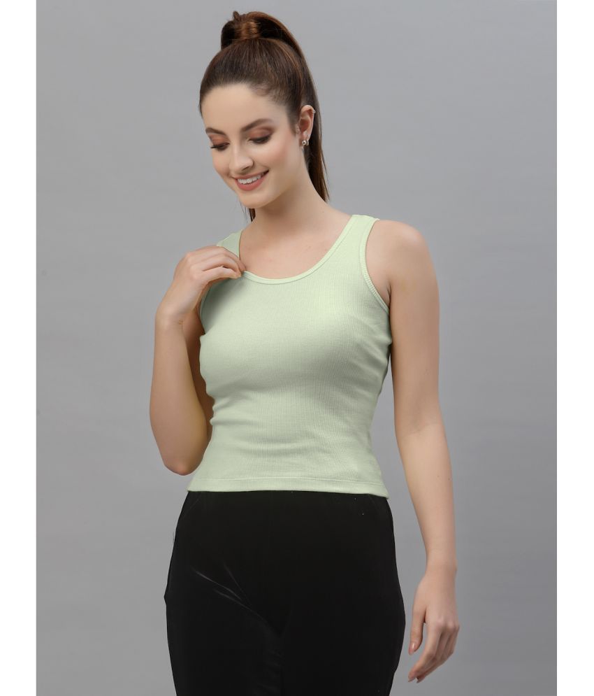     			Friskers Green Cotton Women's Camisole Top ( Pack of 1 )