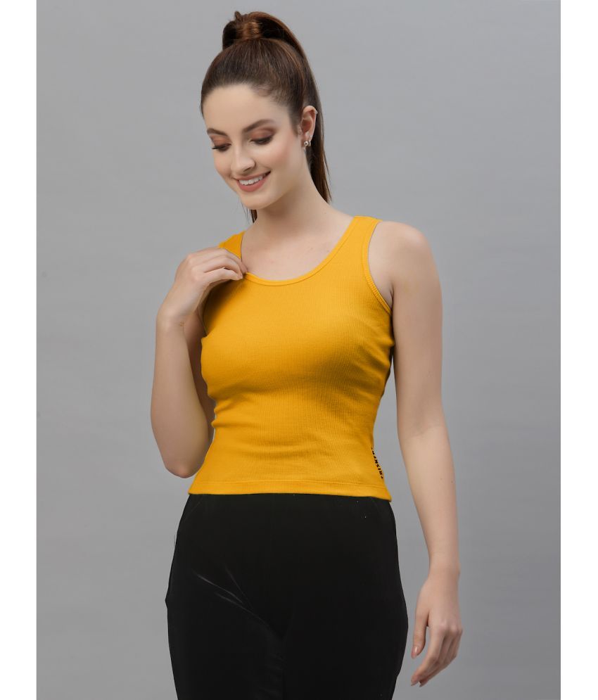     			Friskers Mustard Cotton Women's Camisole Top ( Pack of 1 )