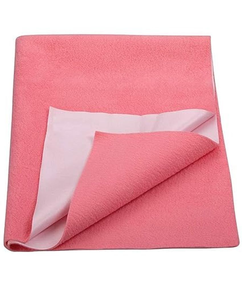     			LIVINGCREATIONS Pink Poly Fiber Bed Protector Sheet ( Pack of 1 )