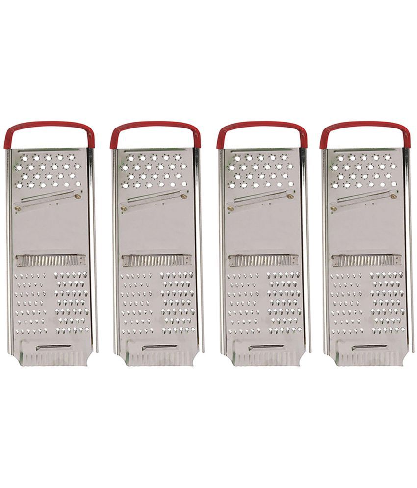     			OC9 Stainless Steel Vegetable Grater ( Pack of 4 ) - Silver