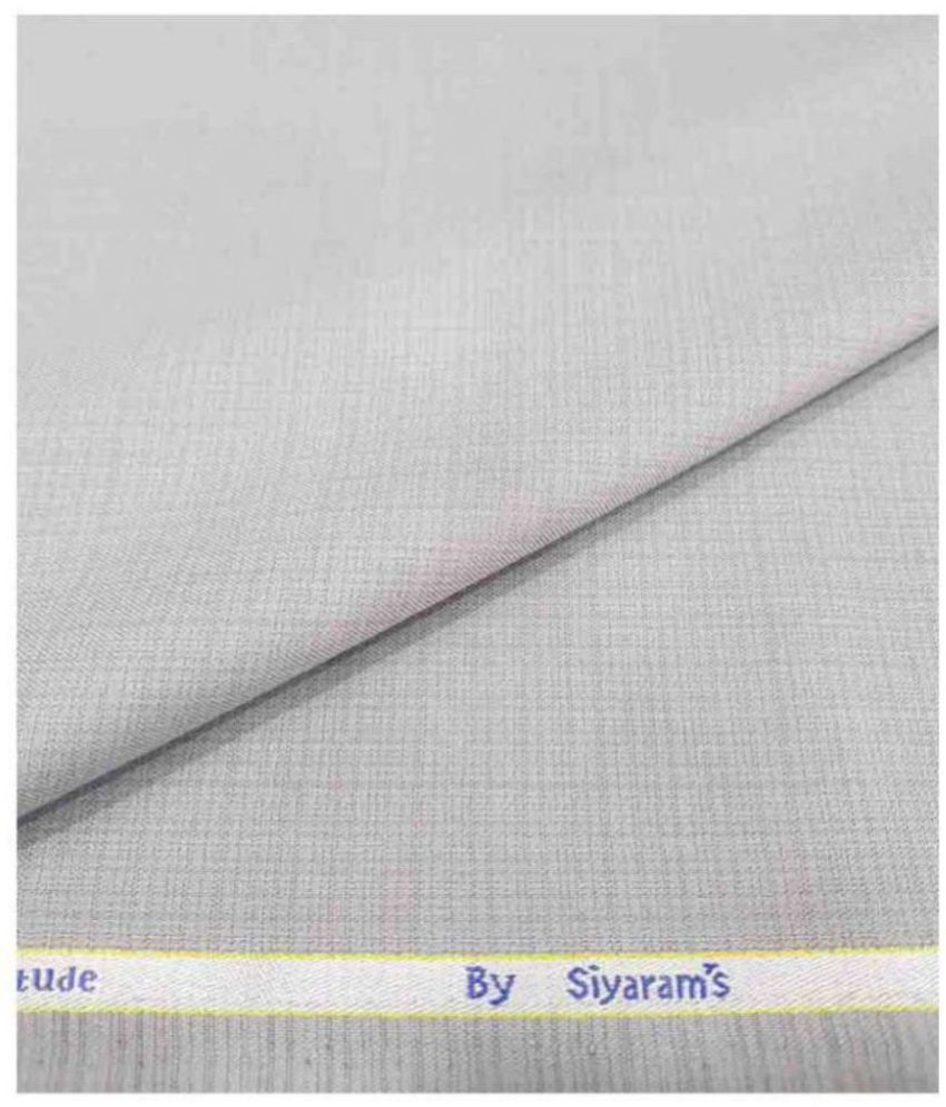     			Siyaram Light Grey Polyester Blend Men's Unstitched Pant Piece ( Pack of 1 )