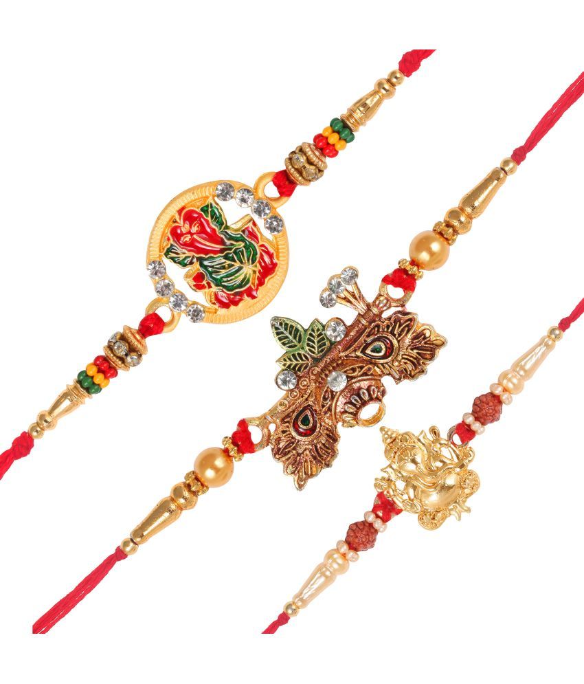     			VIVASTRI Rakhi Set Multicolour Rakhi Collection Pack of 3