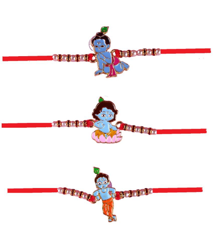     			VIVASTRI Rakhi Set Multicolour Rakhi Collection Pack of 3
