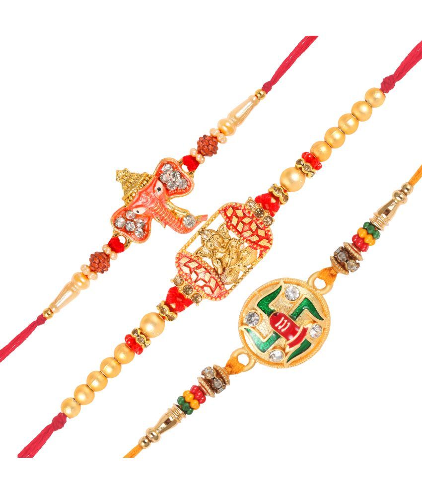     			VIVASTRI Rakhi Set Multicolour Rakhi Collection Pack of 3