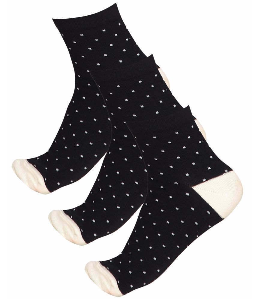     			Bodycare Black Cotton Blend Women's Ankle Length Socks ( Pack of 3 )