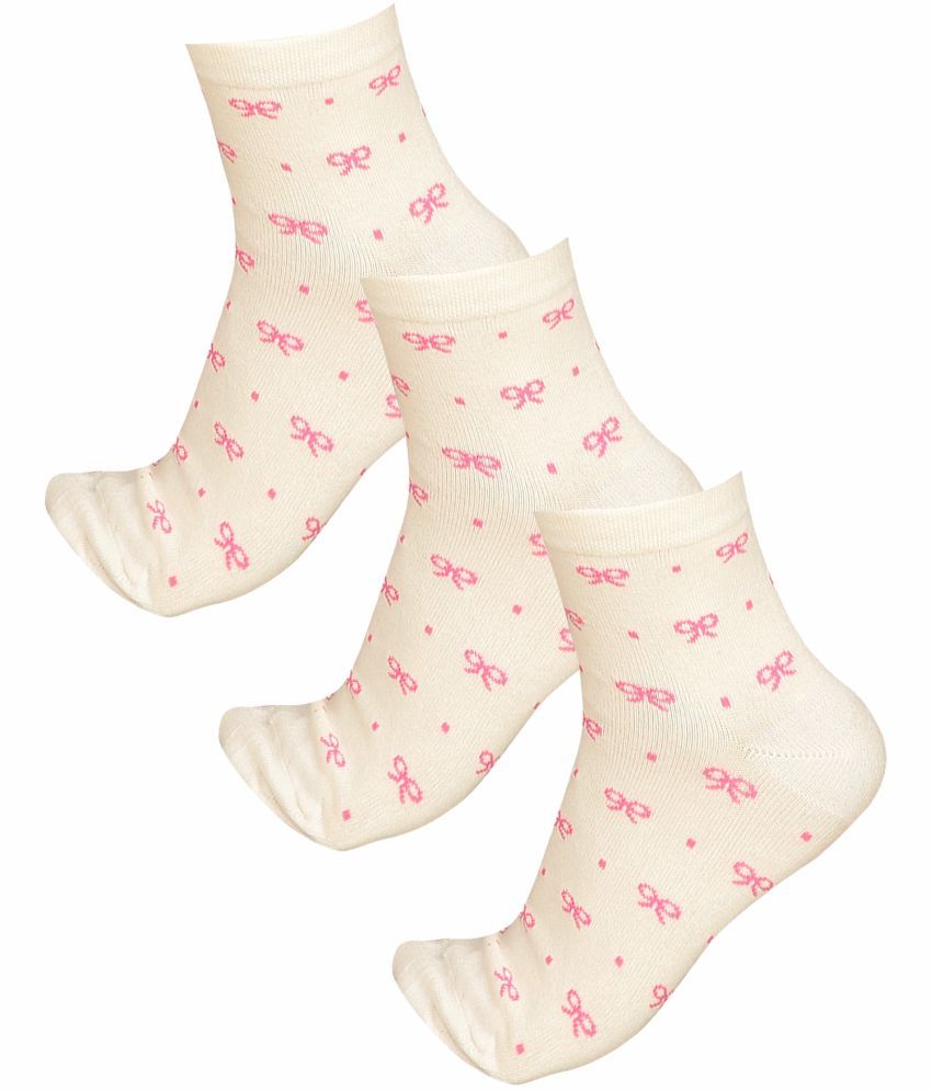     			Bodycare White Cotton Blend Women's Ankle Length Socks ( Pack of 3 )