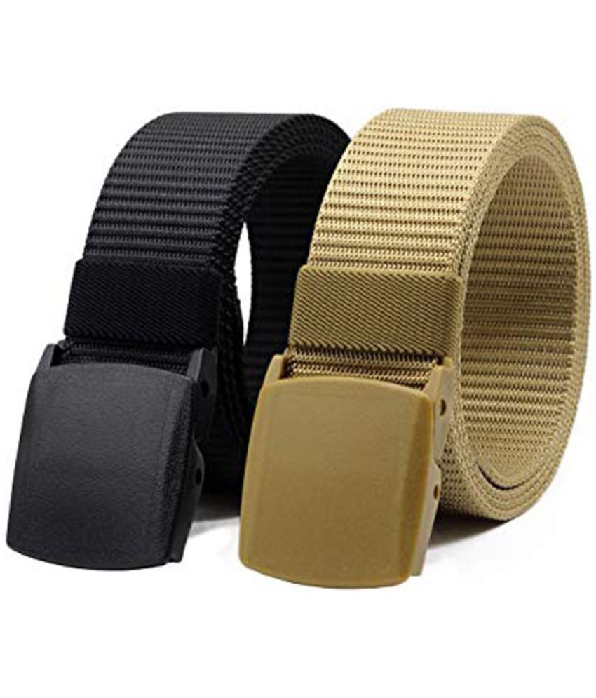     			Edifier - Multi Canvas Men's Casual Belt ( Pack of 2 )