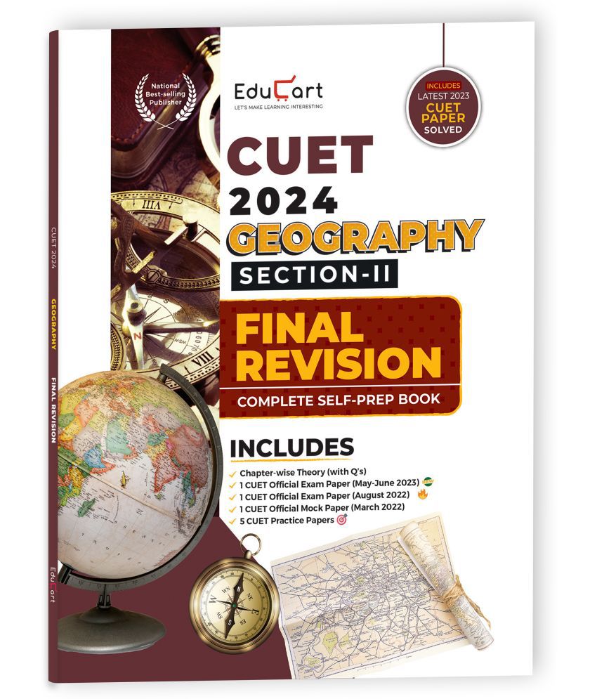     			Educart Geography Section-2 NTA CUET UG Entrance Exam Book 2024 Final Revision (100% based on 2023 official CUET Online Paper)