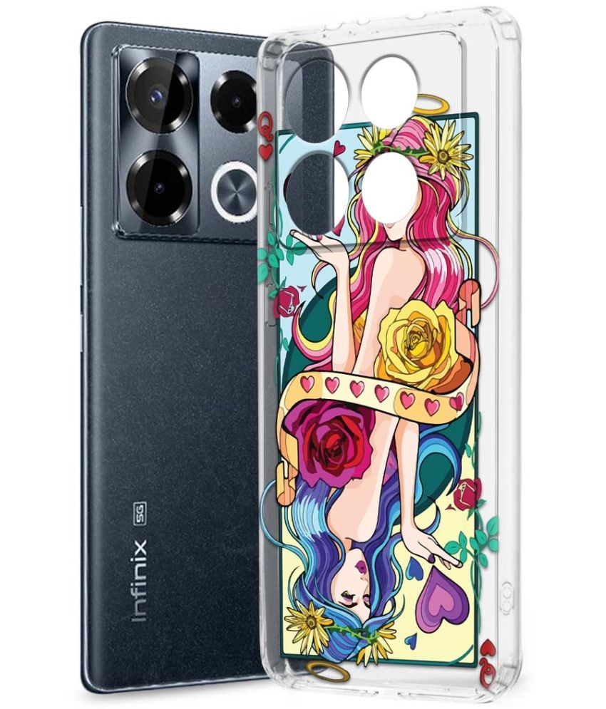     			Fashionury Multicolor Printed Back Cover Silicon Compatible For Infinix Note 40 pro plus 5G ( Pack of 1 )