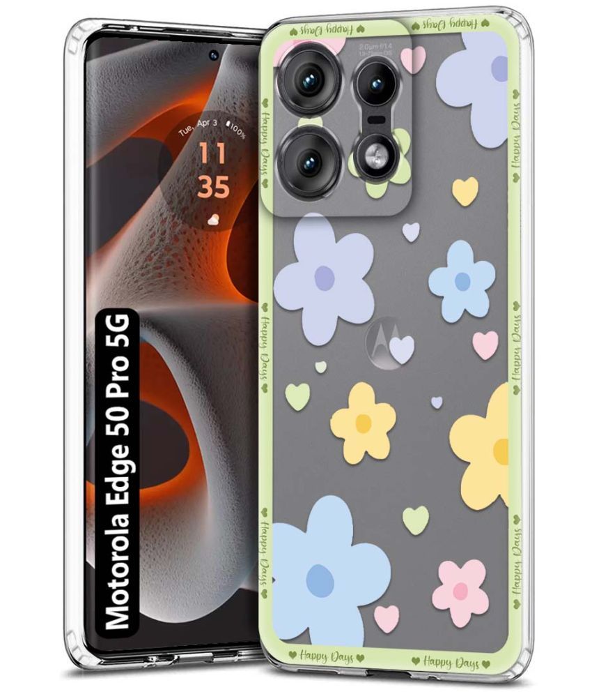     			Fashionury Multicolor Printed Back Cover Silicon Compatible For Motorola Edge 50 Pro 5G ( Pack of 1 )