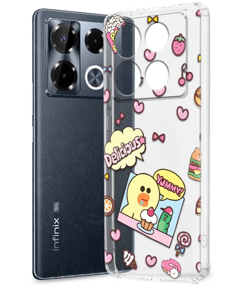     			Fashionury Multicolor Printed Back Cover Silicon Compatible For Infinix Note 40 pro plus 5G ( Pack of 1 )