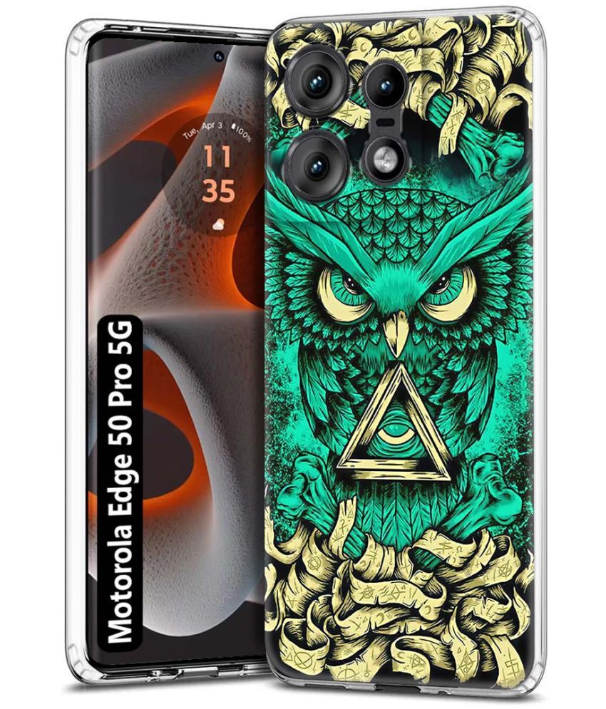     			Fashionury Multicolor Printed Back Cover Silicon Compatible For Motorola Edge 50 Pro 5G ( Pack of 1 )