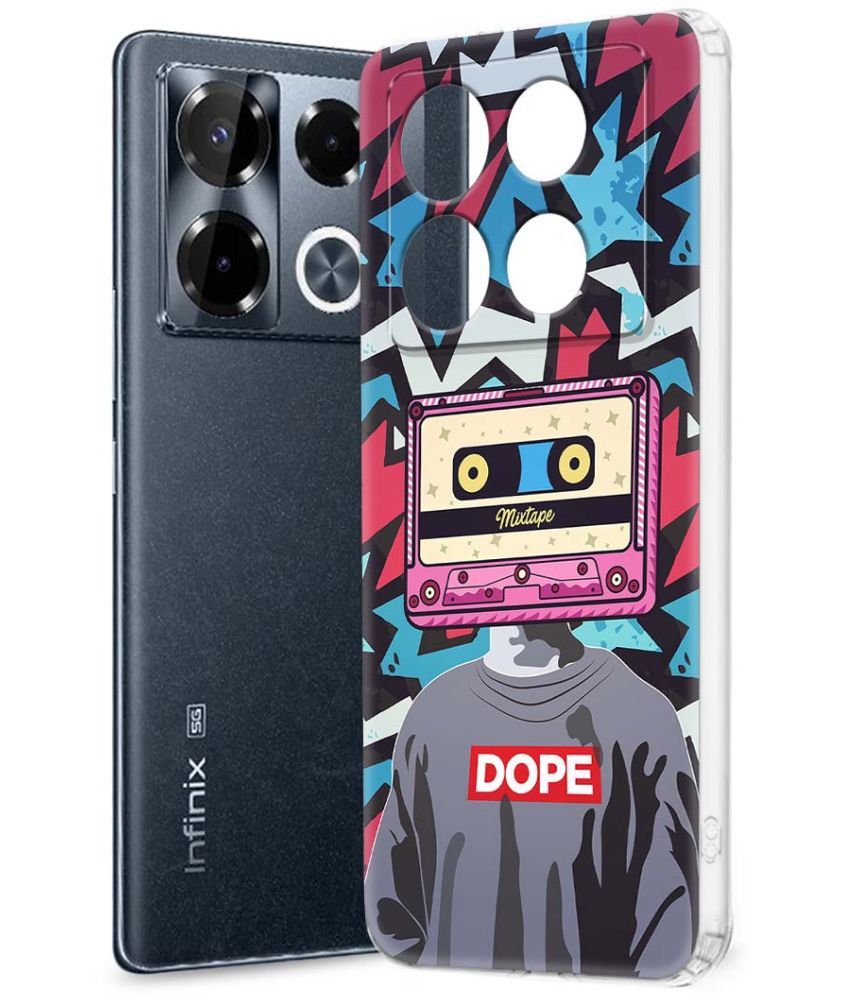     			Fashionury Multicolor Printed Back Cover Silicon Compatible For Infinix Note 40 pro plus 5G ( Pack of 1 )