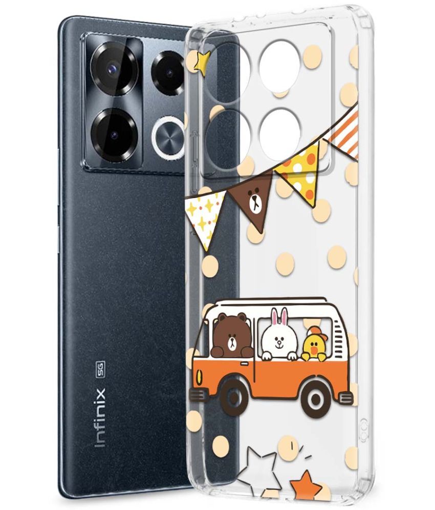     			Fashionury Multicolor Printed Back Cover Silicon Compatible For Infinix Note 40 pro plus 5G ( Pack of 1 )