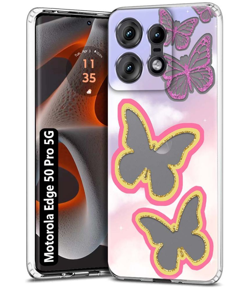     			Fashionury Multicolor Printed Back Cover Silicon Compatible For Motorola Edge 50 Pro 5G ( Pack of 1 )