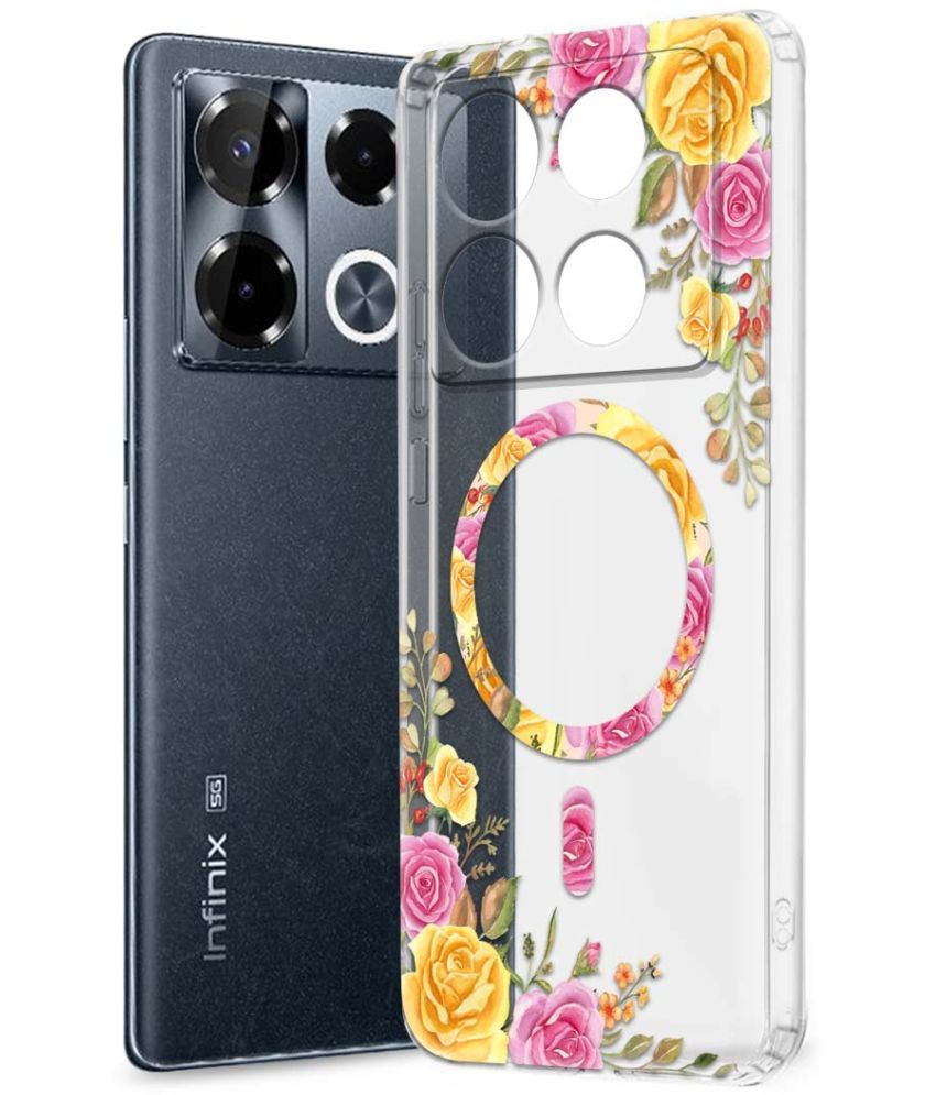     			Fashionury Multicolor Printed Back Cover Silicon Compatible For Infinix Note 40 pro plus 5G ( Pack of 1 )