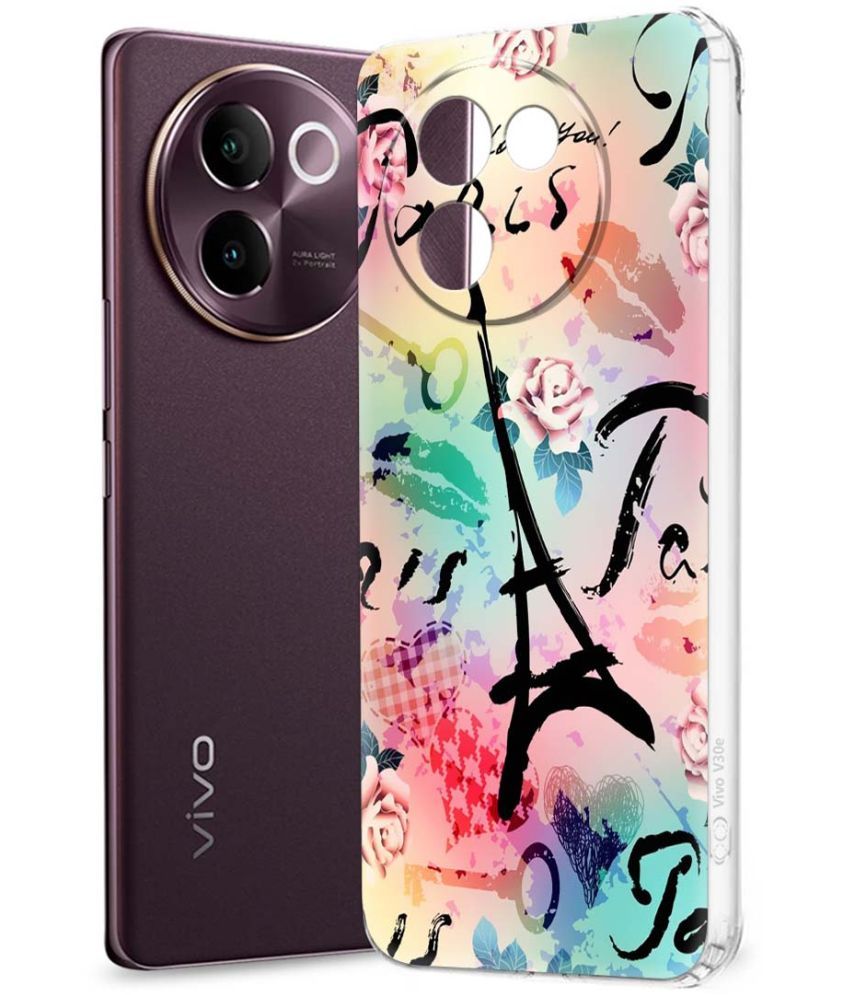     			Fashionury Multicolor Printed Back Cover Silicon Compatible For Vivo V30e 5G ( Pack of 1 )