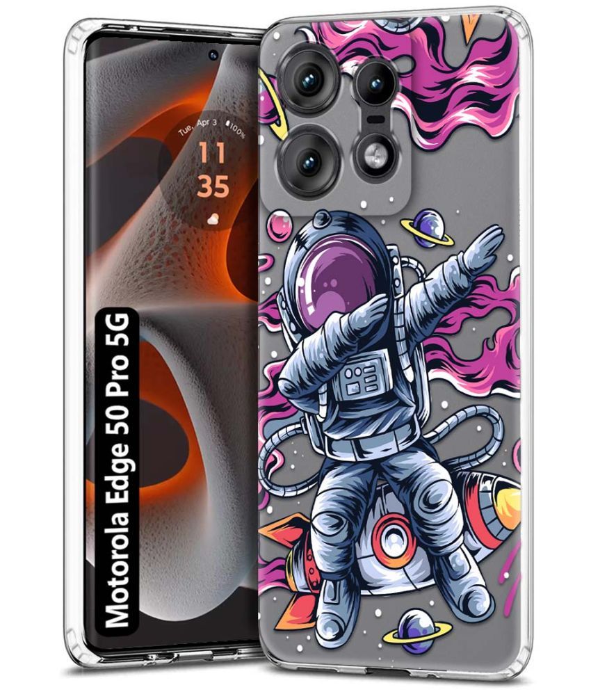     			Fashionury Multicolor Printed Back Cover Silicon Compatible For Motorola Edge 50 Pro 5G ( Pack of 1 )