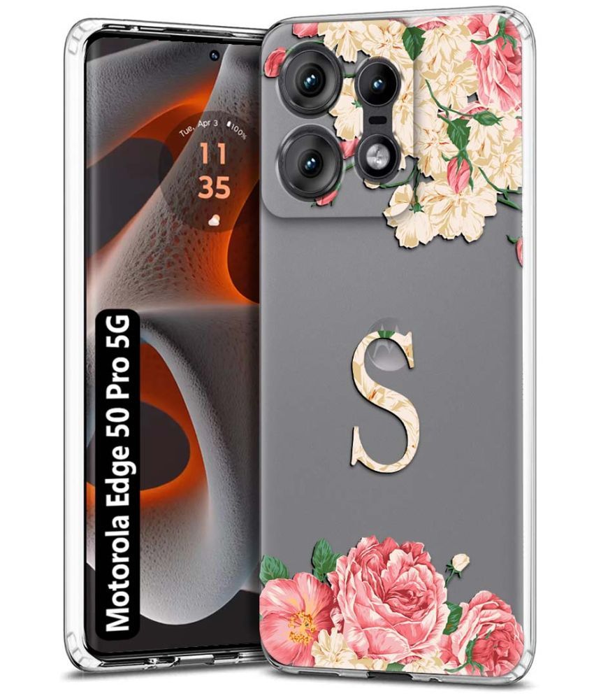     			Fashionury Multicolor Printed Back Cover Silicon Compatible For Motorola Edge 50 Pro 5G ( Pack of 1 )