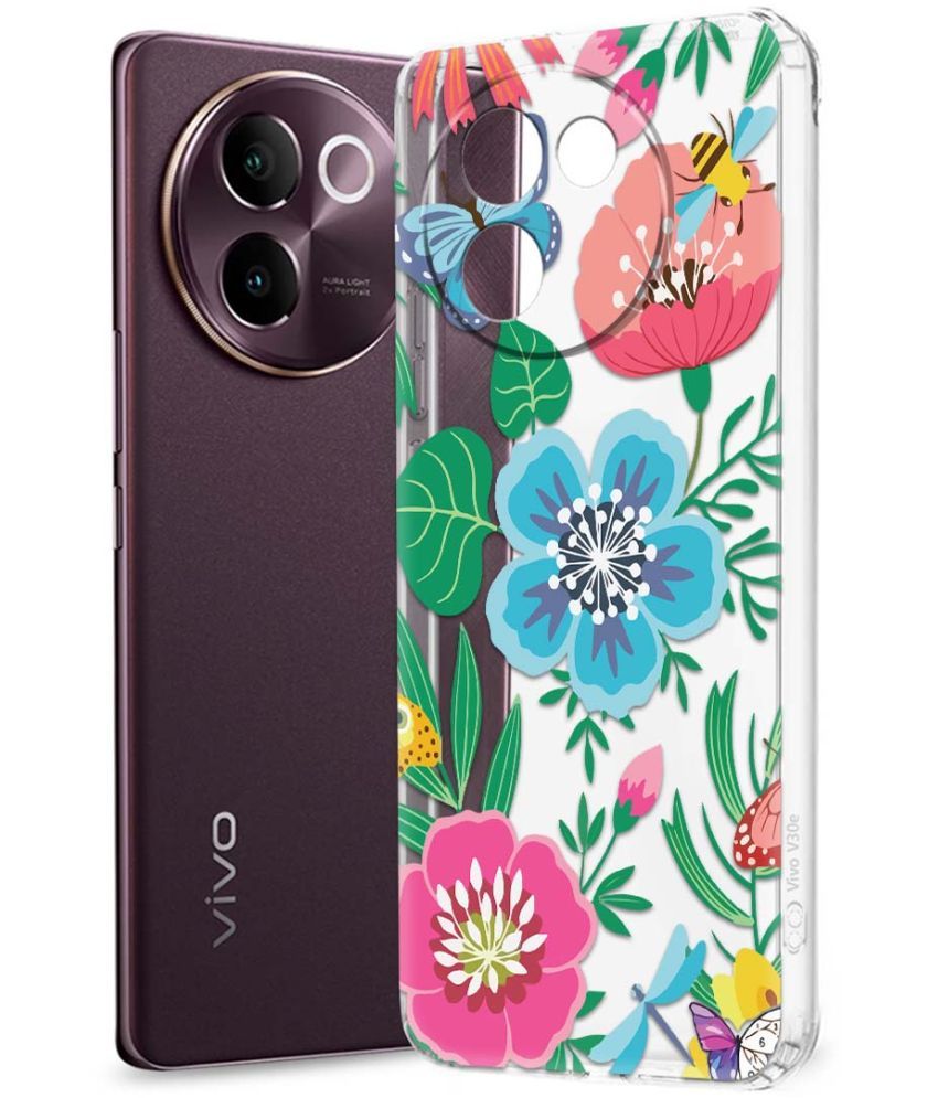     			Fashionury Multicolor Printed Back Cover Silicon Compatible For Vivo V30e 5G ( Pack of 1 )