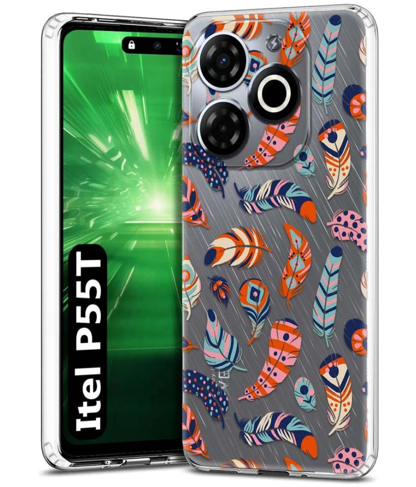     			Fashionury Multicolor Printed Back Cover Silicon Compatible For Itel P55T ( Pack of 1 )